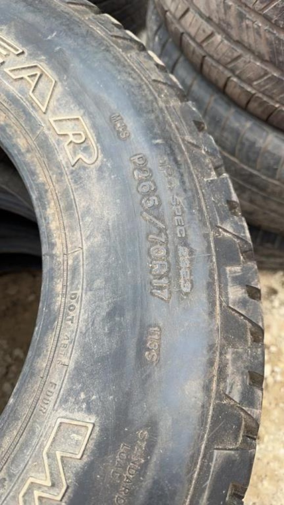 3) GOODYEAR WRANGLER ATS P265/70R17 TIRES | Cars & Vehicles Trucks Truck  Parts & Accessories Truck Tires | Online Auctions | Proxibid