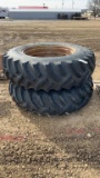 PAIR OF 18.4 X 38 TIRES & RIMS