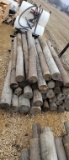 USED WOOD POSTS (STORED INSIDE)
