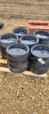 PALLET OF GAUGE WHEELS OFF JD 750 DRILL