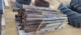 USED WOODEN FENCE POSTS