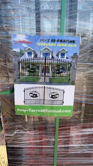 GREAT BEAR 14' BI-PARTING WROUGHT IRON GATES
