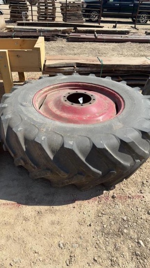20.8 X 38 BF GOODRICH RADIAL TIRE AND RIM