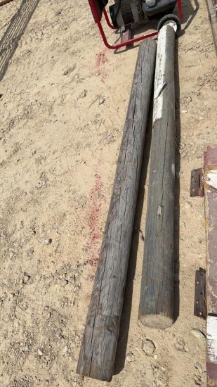 (2) 7-1/2' WOOD POSTS