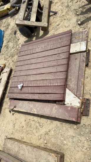 (2) WOOD SWINGING BARN DOORS