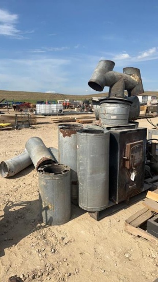 WOOD BURNER WITH PIPES