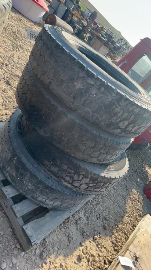 (4) 275/70R24.5 TIRES