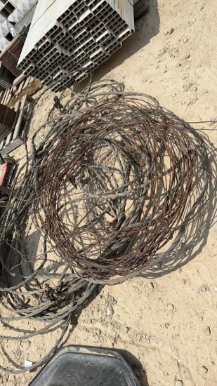 2 ROLLS GUARDRAIL CABLE/ROLL OF HEAVY WIRE