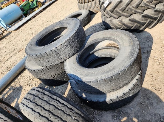 (5) MICHELIN 285 X 22.5 SEMI TIRES