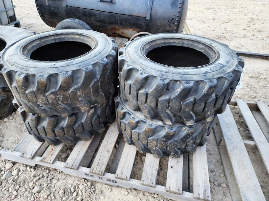 (4) 12 X 16.5 SKID LOADER TIRES