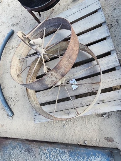 PAIR OF STEEL WHEELS