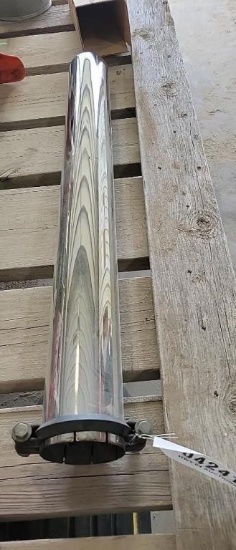 3-3/4" X 3' CHROME STRAIGHT STACK