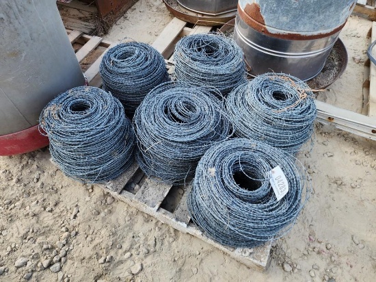 (6) ROLLS BARB WIRE WITH OVER 80 RODS EACH