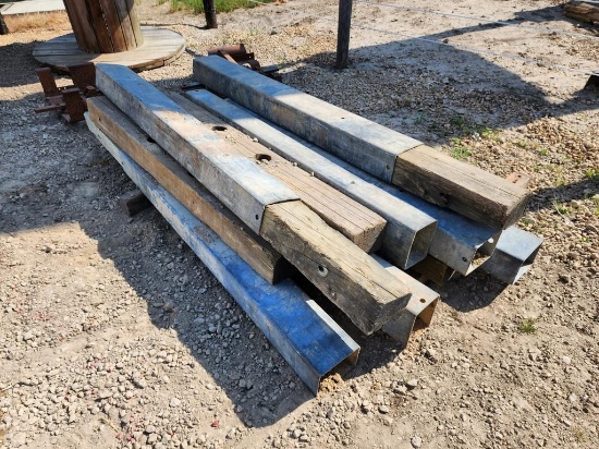 PILE OF  6 X 8 X 6' STEEL TUBES