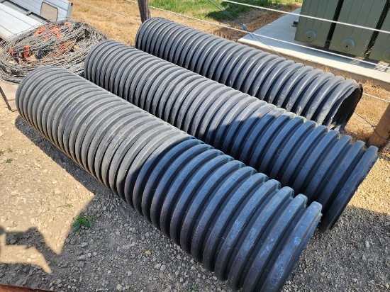 (3) 18" X 7' DOUBLE WALL PLASTIC CULVERT