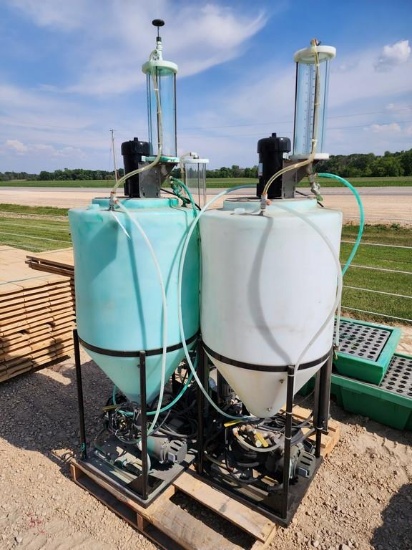 SEED TREATMENT TANKS, STANDS, AND MOTORS