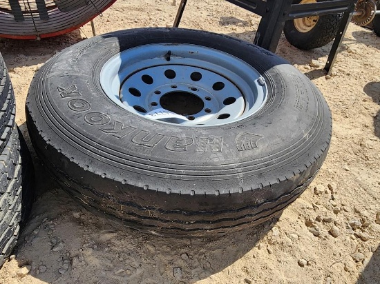 7.5R16LT TIRE AND RIM
