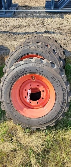 NEW 10-16.5 FORERUNNER TIRES ON RIMS FOR BOBCAT