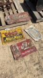 (4) OLD MILK CAN SIGNS