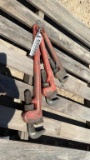 SET OF 3 RIGID PIPE WRENCHES