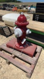 MUELLER 3 OUTLET RETIRED FIRE HYDRANT ON BASE