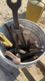 BUCKET OF ANTIQUE WRENCHES