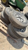 (5) P215/75R15 TIRES ON FORD RIMS