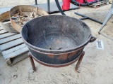 CAST IRON KETTLE ON STAND