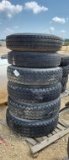 (6) ASSORTED SEMI TIRES AND RIMS