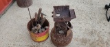 ANTIQUE SOLDERING BURNER, TANK, AND IRONS