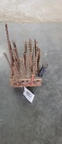 WOOD DRILL BITS IN WOODEN HOLDER