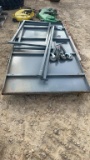 4 X 8 INCOMPLETE STEEL UTILITY TABLE WITH CASTERS