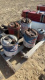 (5) OLD OIL CANS