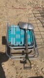 (2) LAWN CHAIRS AND A SCOOP SHOVEL
