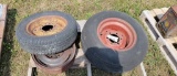 (3) IMPLEMENT TIRES AND RIMS 15