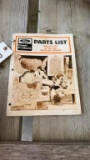 FORD PARTS LIST BOOK