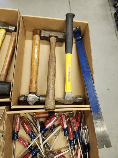 Assored Hammers & Pry Bar
