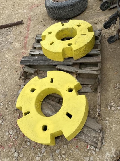 (2) 300# JOHN DEERE REAR WHEEL WEIGHTS
