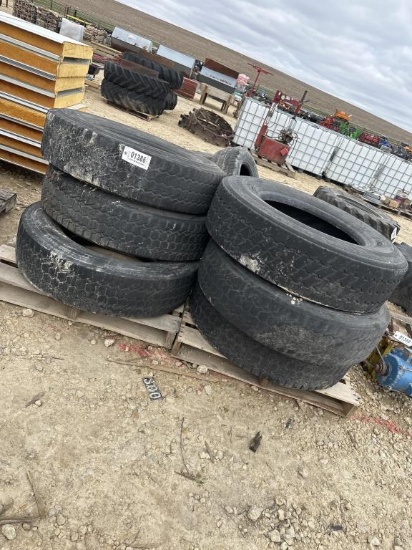 (6) 295/75R22.5 TIRES