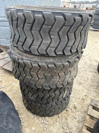 (4) 12-16.5 SKID LOADER TIRES