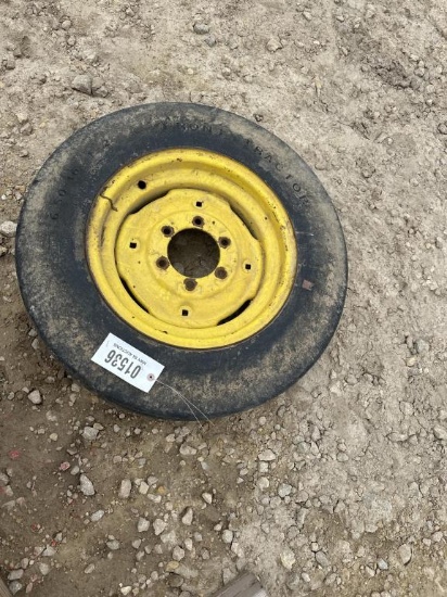 (1) 6.50 X 16 THREE RIB FRONT TRACTOR TIRE