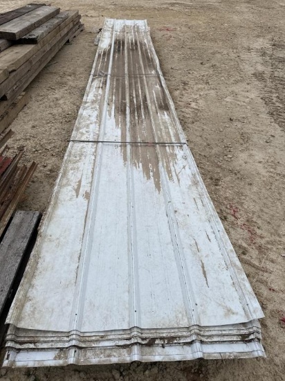 (25) PIECES USED WHITE STEEL 23' LONG