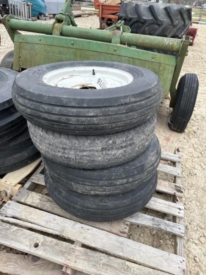 (4) HAYRACK TIRES & RIMS