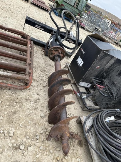 SKID LOADER POST HOLE AUGER