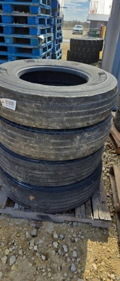 (4) 11R 22.5 SEMI TIRE