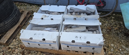 (4) BOXES DECORATIVE ROCK