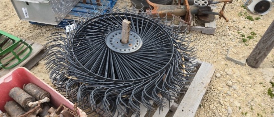 PALLET OF USED RAKE TEETH OFF KUHN RAKE