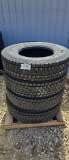 (4) 11R 22.5 SEMI TIRE