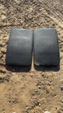 (2) BLACK PLANTER LIDS