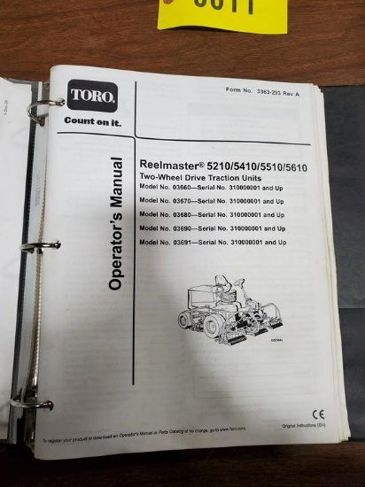 Toro 5210/5410/5510/560 Reelmaster Manual